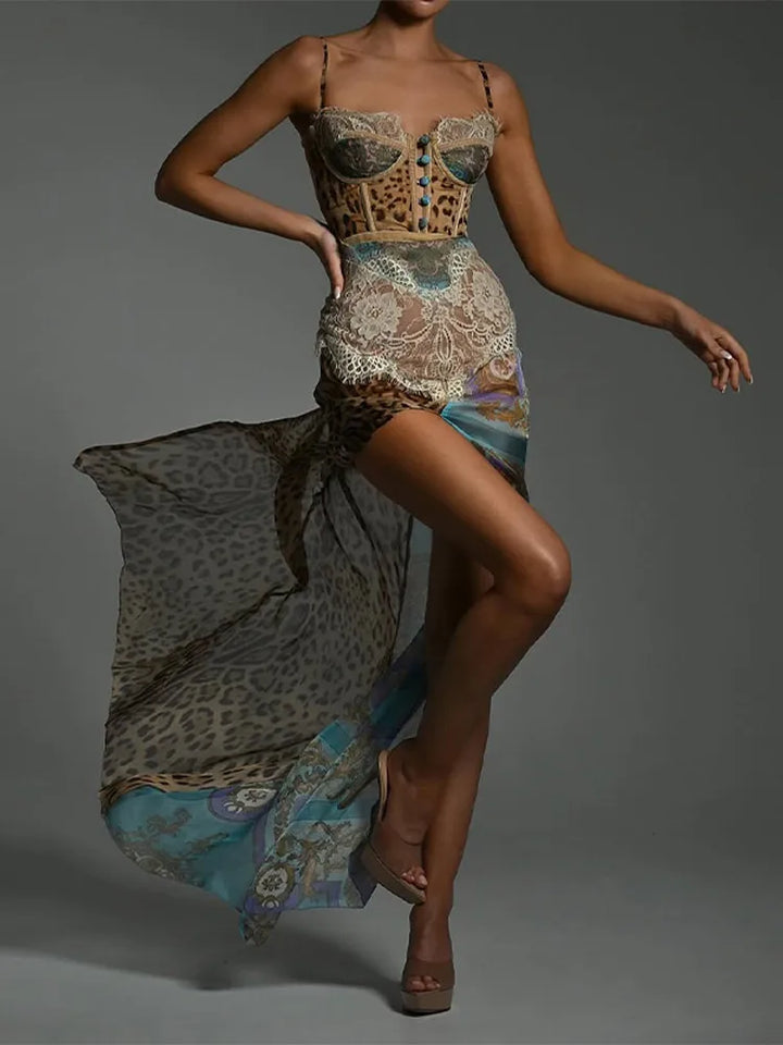 Wild Romance Leopard Lace Honeymoon Gown