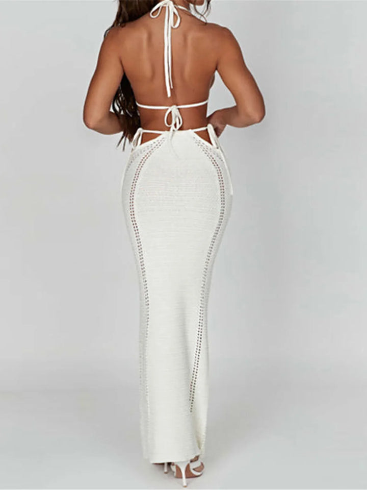 Pearl Union Crochet Resort Maxi 2 Piece Dress