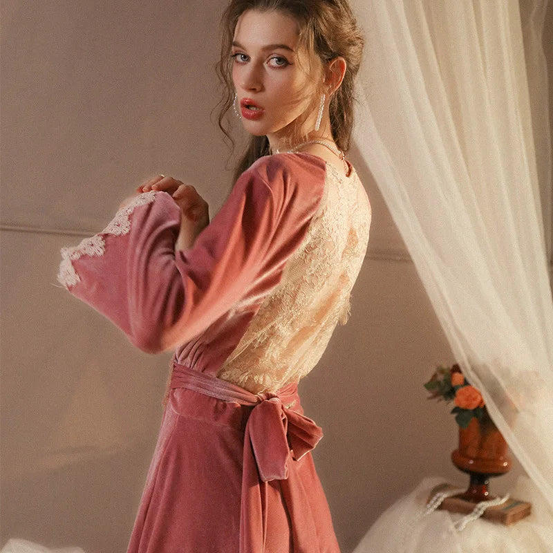 Rose Velvet Reverie Robe