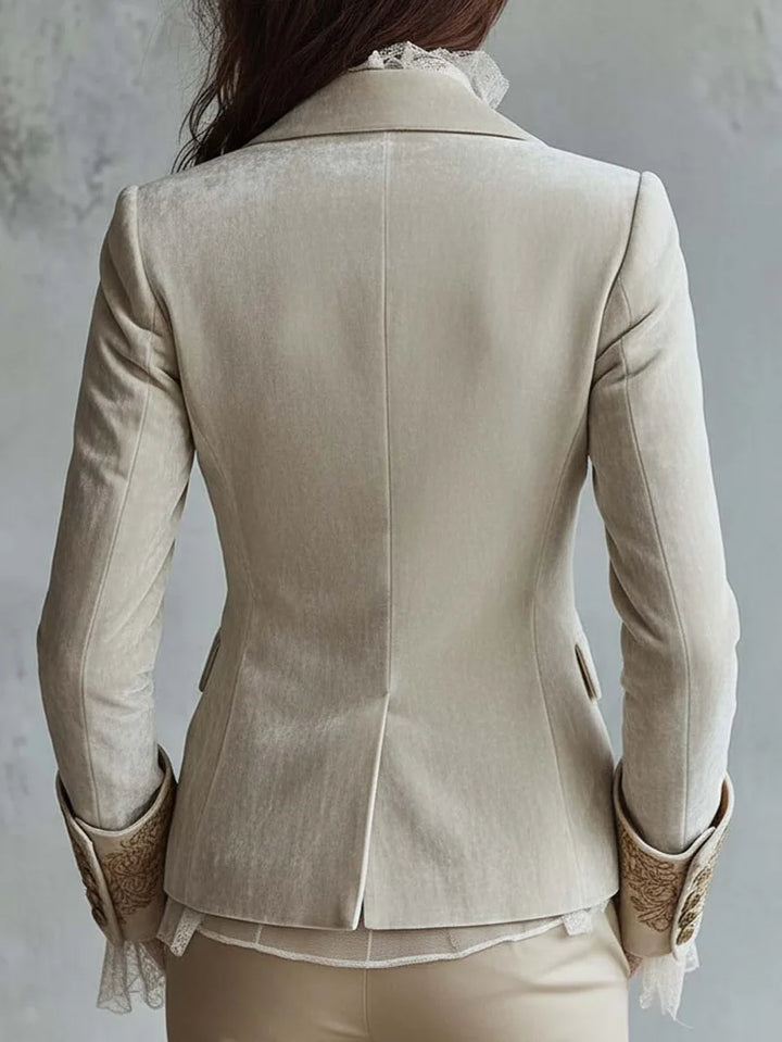 Chocolate Amour Heirloom Embroidered Blazer