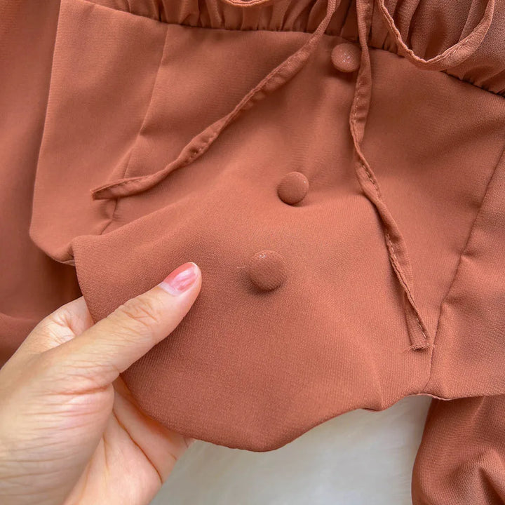 Chocolate Amour Juliet Chiffon Reception Blouse