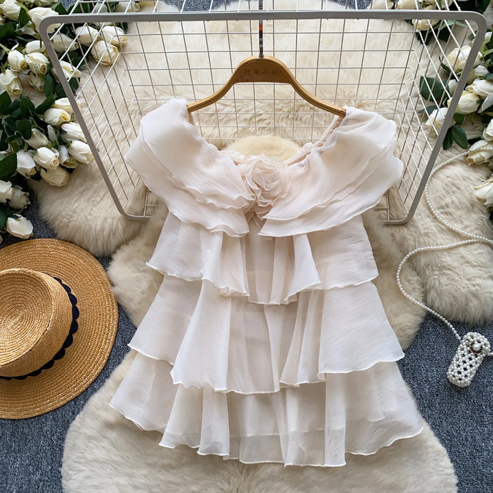 Pearl Blossom Ruffle Top